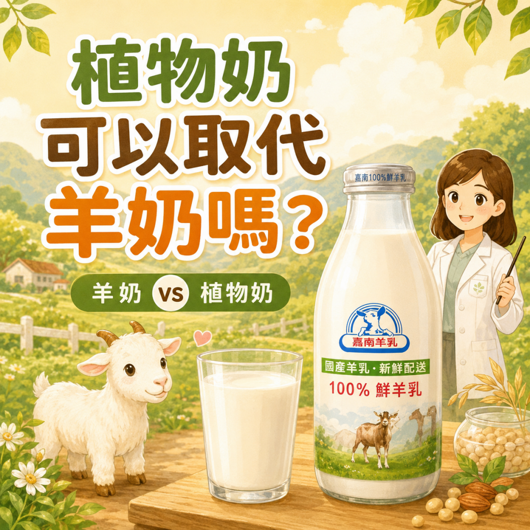 植物奶可以取代羊奶嗎？一次看懂羊奶與植物奶的營養差異與適合族群